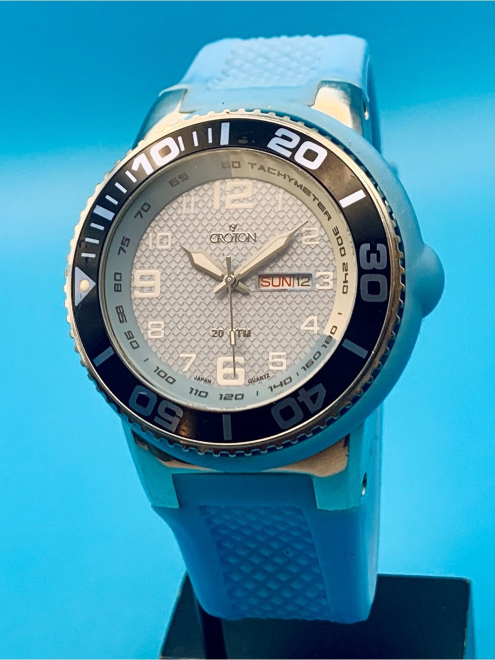 CROTON DIVER Men’s Sport Wristwatch Japan Movt St Steel Case Works New Battery